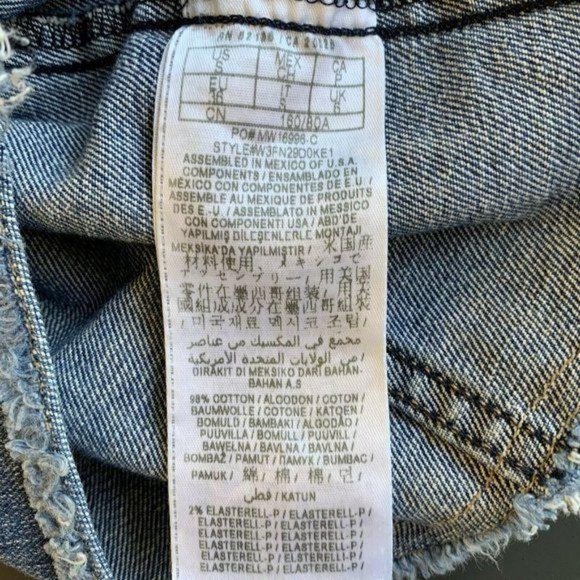 GUESS Denim Gold Buttons Raw Hem Distressed Jacket - Picture 9 of 9